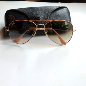 Ray Ban Orange Aviator Gradient large